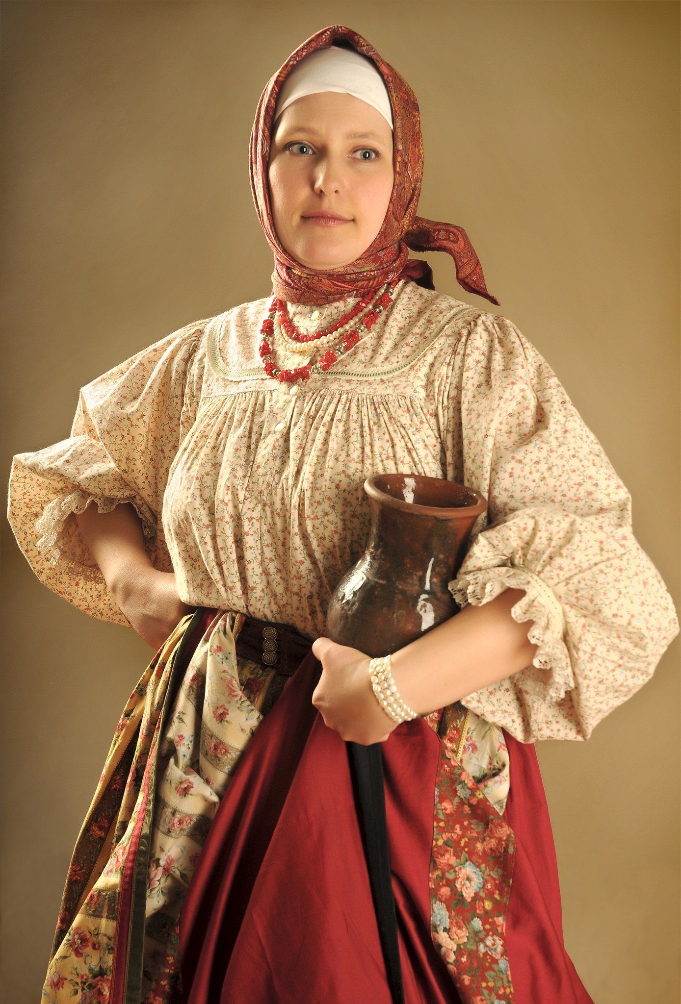 Girls in Slavic costumes in Ramadi